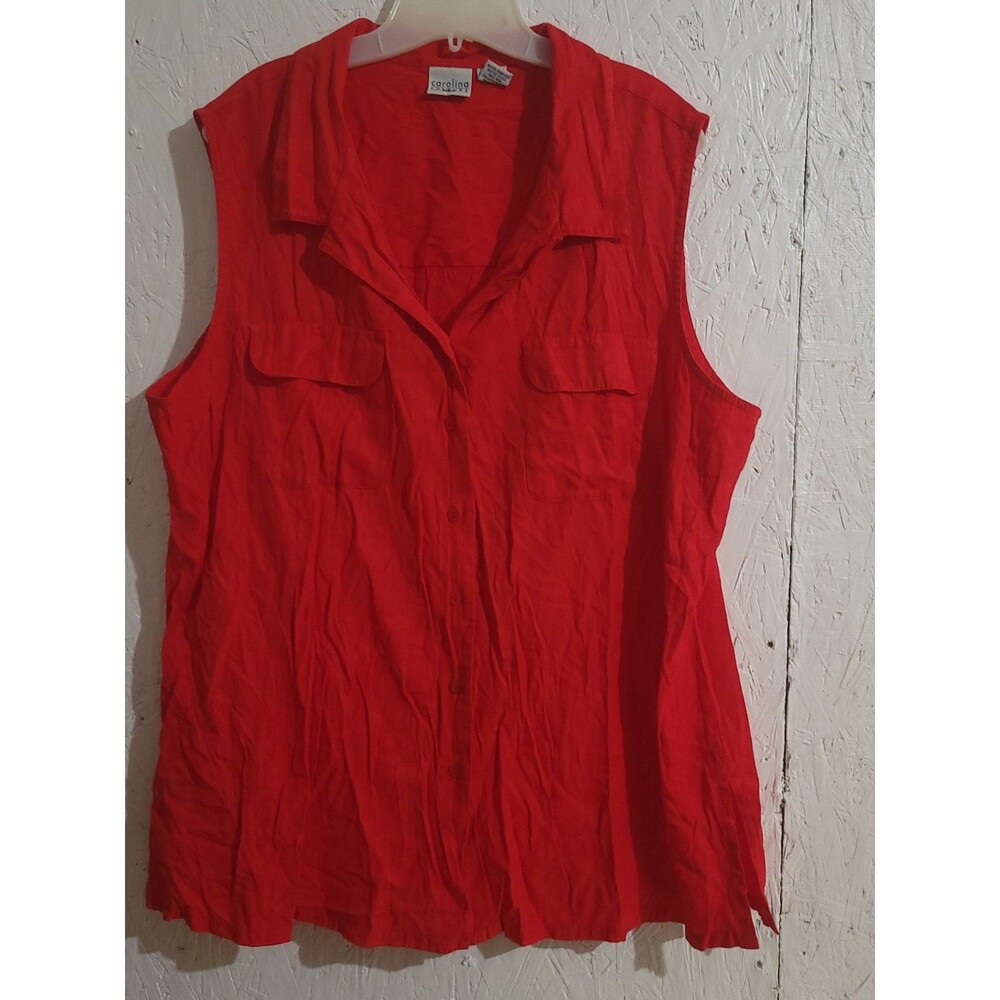 Carolina Sleeveless Button Down Shirt AI25